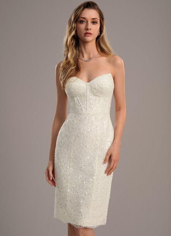 Robe de Soirée Étoilée Satinée - gallery 4