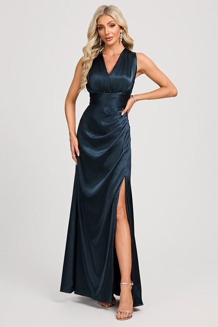 Robe de Soirée Nocturne Satinée - gallery 4