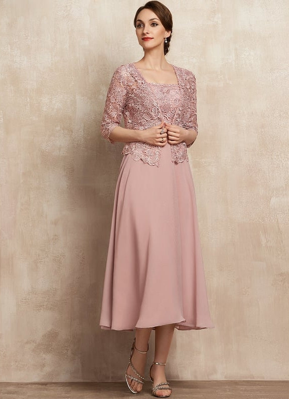 Robe De Soirée Rose Saumon - gallery 2