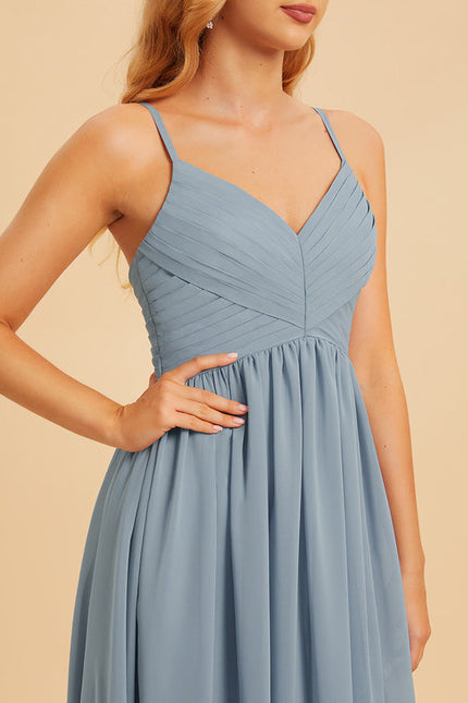 Robe de Soirée Mousseline Beige - gallery 6