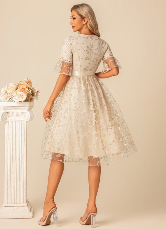 Robe de Soirée Fleurie Élégante - gallery 3