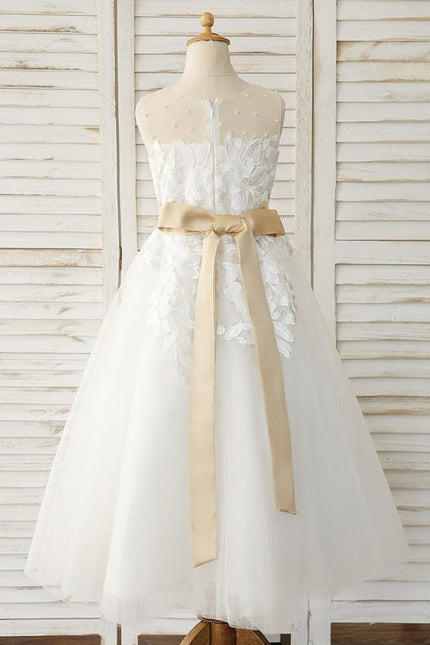 Robe de Soirée Tulle Fleurie - gallery 1