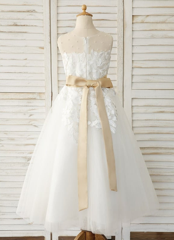 Robe de Soirée Tulle Fleurie - gallery 1