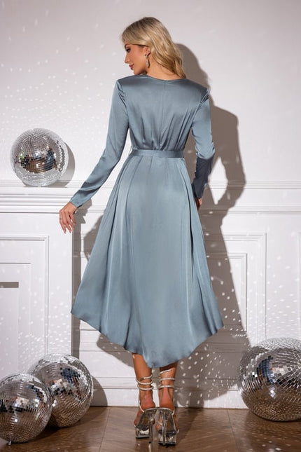 Robe de Soirée Midi Chic Satinée - gallery 1