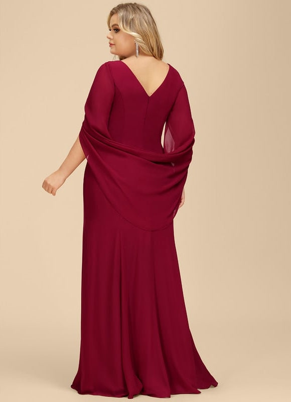 Robe de Soirée Velours Rubis Élégant - gallery 8