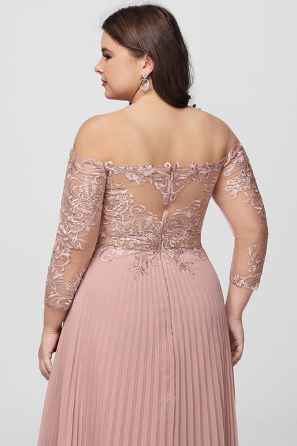 Robe de Soirée Satinée Rosée - gallery 9