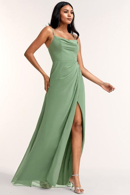 Robe De Soirée En Mousseline - gallery 2