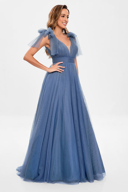 Robe de Soirée Bleu Nuageux - gallery 4