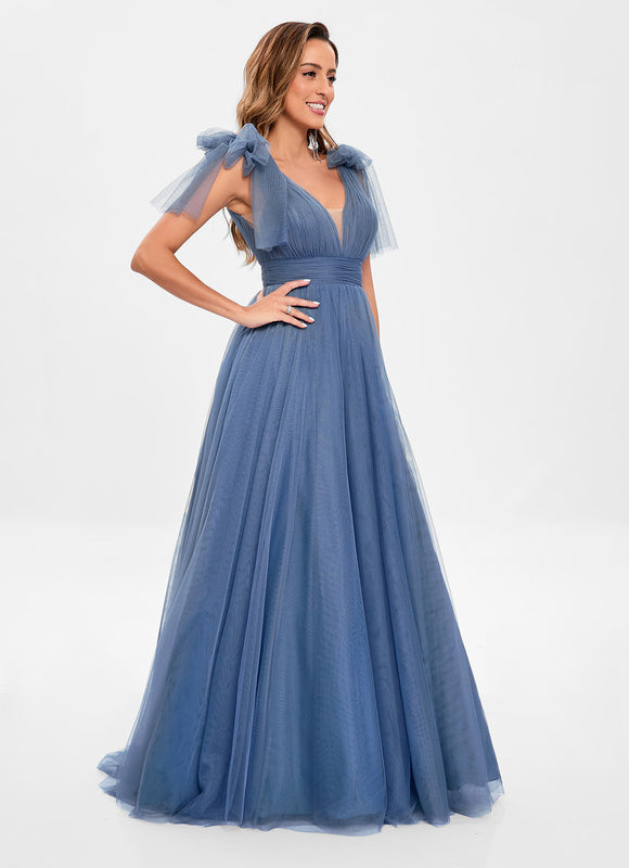 Robe de Soirée Bleu Nuageux - gallery 4