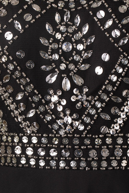 Robe de Soirée Noir Élégant Flottant - gallery 5