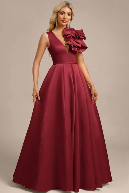Robe de Soirée Bordeaux Volumineuse - gallery 4