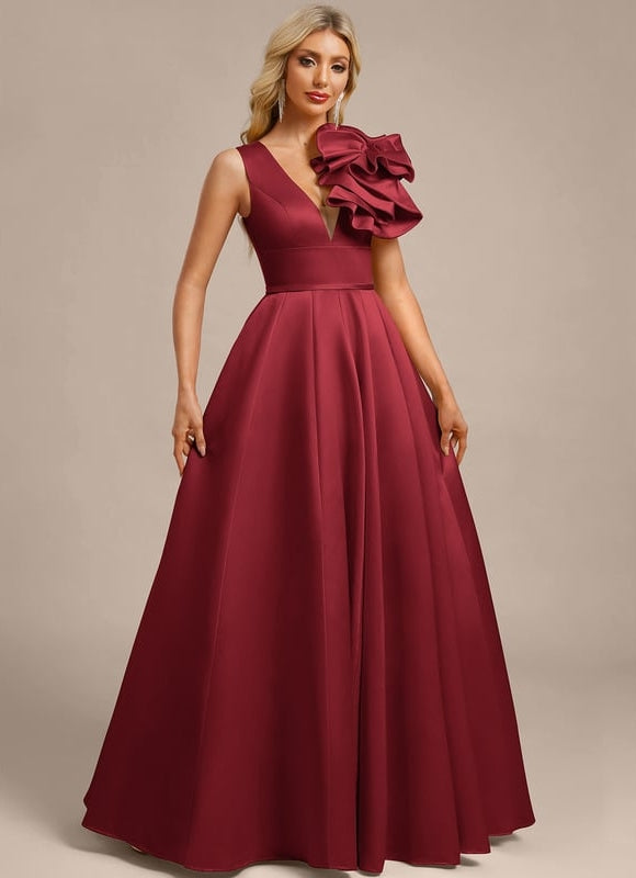Robe de Soirée Bordeaux Volumineuse - gallery 4