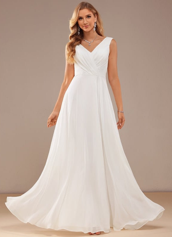 Robe de Soirée Vaporeuse Écrue