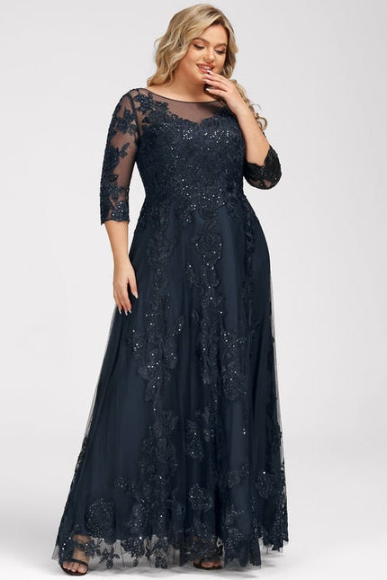 Robe de Soirée Marine Étoilée - gallery 9