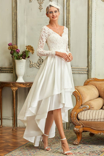 Robe de Soirée Élévée Satinée