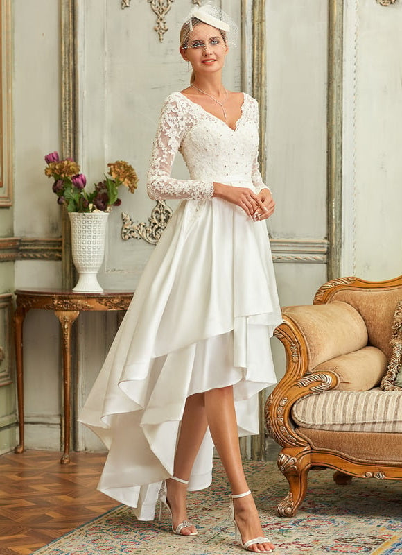 Robe de Soirée Élévée Satinée