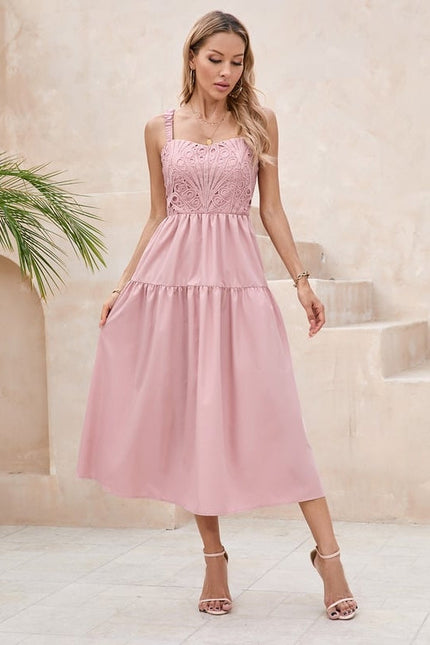 Robe de Soirée Rose Simple - gallery 3
