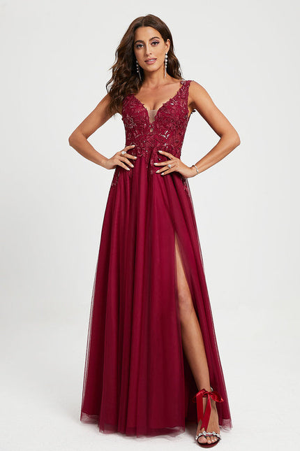 Robe de Soirée Satin Rubis