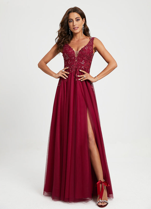 Robe de Soirée Satin Rubis