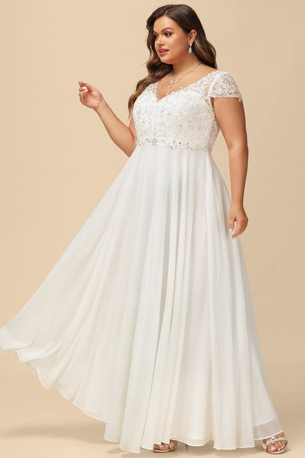 Robe de Soirée Éthérée Blanc - gallery 8