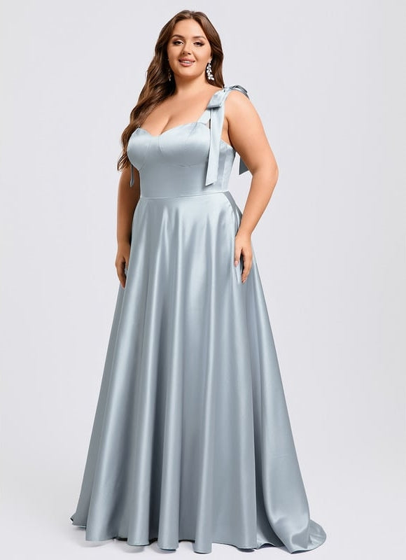 Robe de Soirée Lueur Céleste Satinée - gallery 5