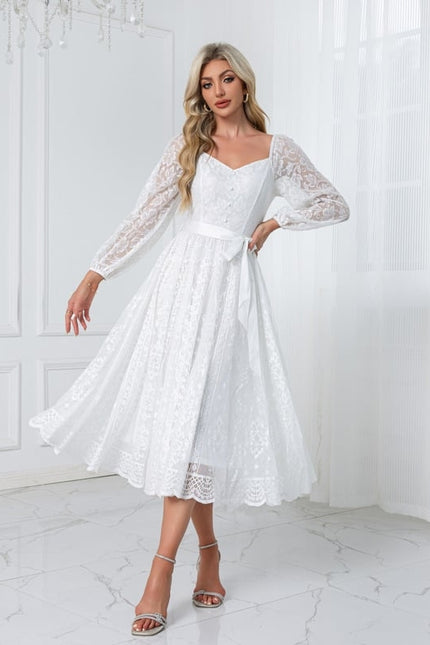 Robe de Soirée Dentelle Évasée - gallery 6