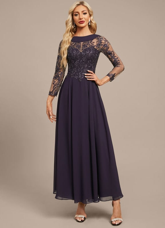 Robe de Soirée Chic Illusion Mousseline - gallery 2