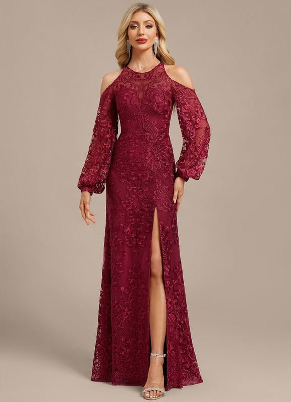 Robe de Soirée Évasée Bordeaux