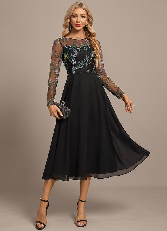 Robe de Soirée Florale Aérienne