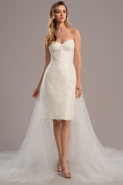 Robe de Soirée Étoilée Satinée - gallery 2