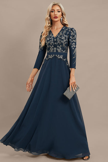 Robe de Soirée Élégance Marine Couture