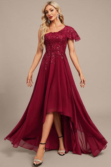 Robe de Soirée Bordeaux Festive - gallery 4