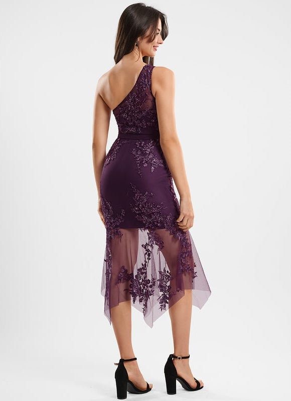 Robe de Soirée Asymétrique Étoilée - gallery 4