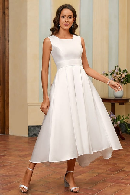 Robe De Soirée Blanche Satin