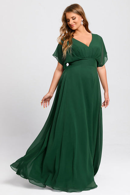 Robe de Soirée Mousseline Beige - gallery 6