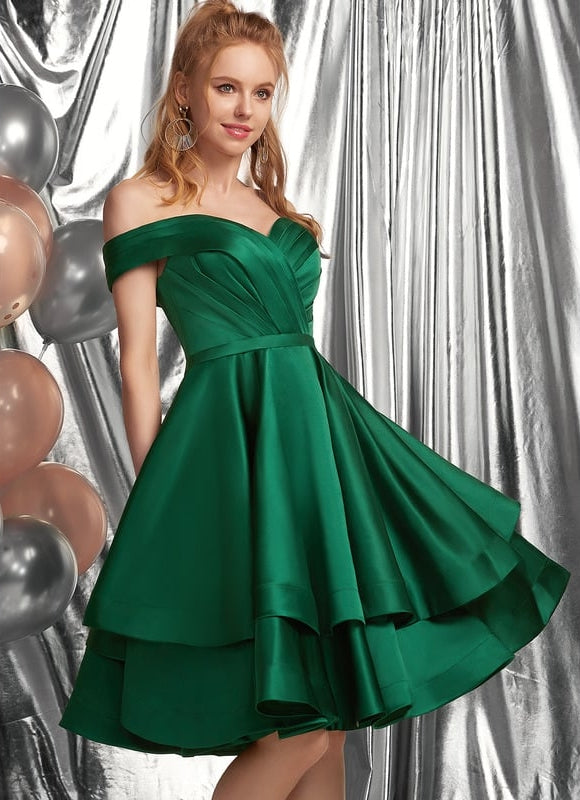 Robe de Soirée Satinée Courte