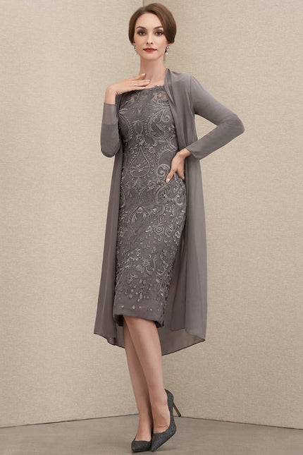 Robe de Soirée Gris Élégance Chic - gallery 1
