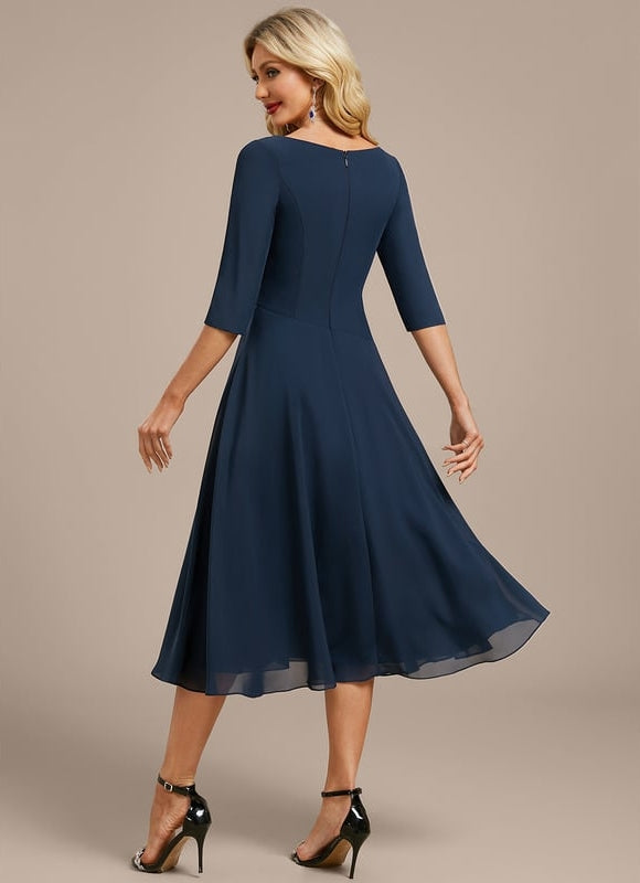 Robe De Soirée Grande Taille Mousseline - gallery 5