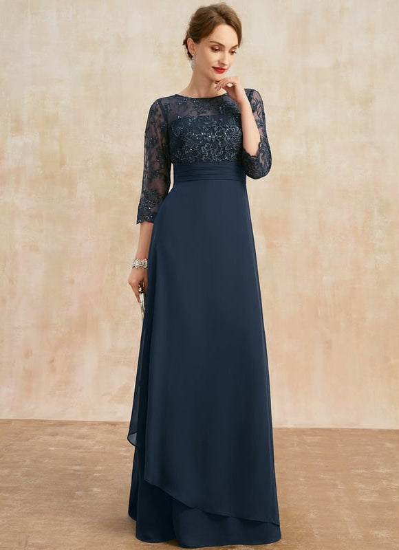 Robe De Soirée Longue Manche Longue Grande Taille - gallery 2