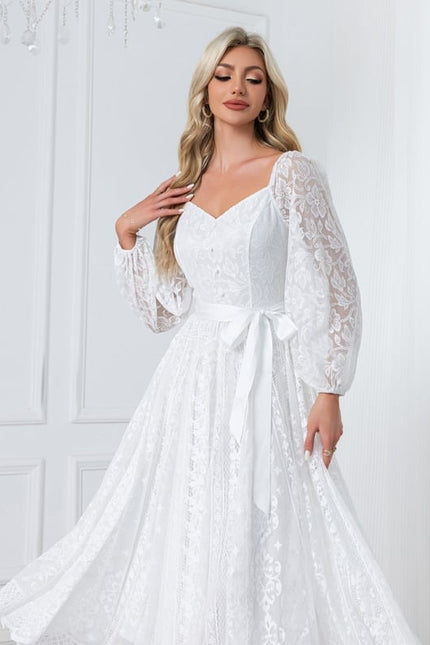 Robe de Soirée Dentelle Évasée - gallery 5