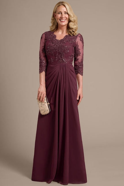 Robe de Soirée Élegante Prune