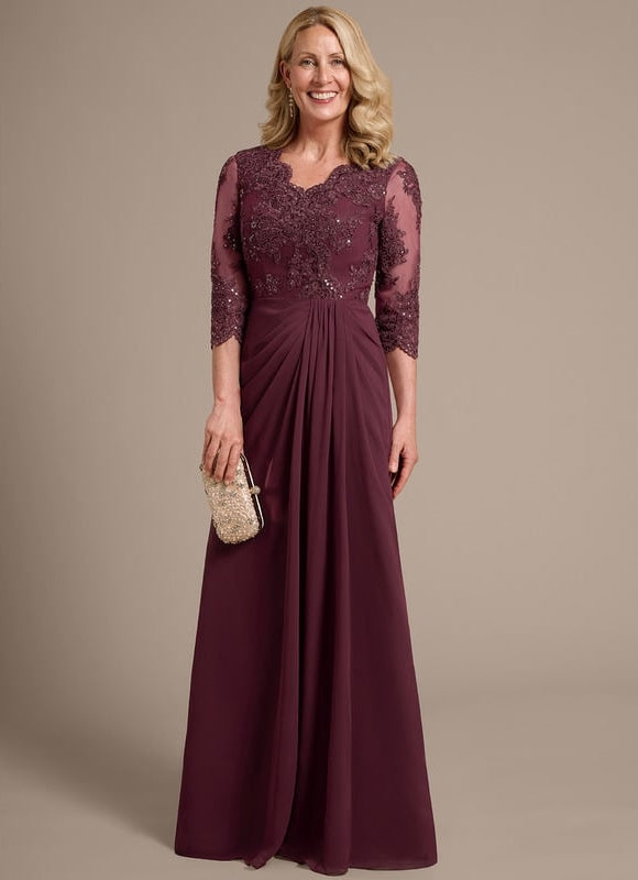 Robe de Soirée Élegante Prune