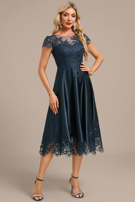 Robe de Soirée Satinée Étoile Dazur - gallery 4