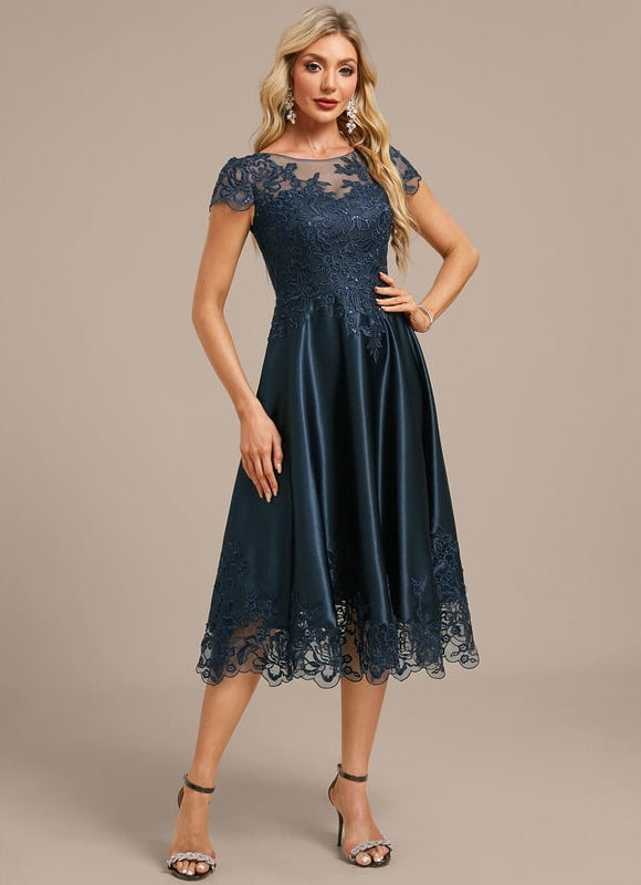 Robe de Soirée Satinée Étoile Dazur - gallery 4
