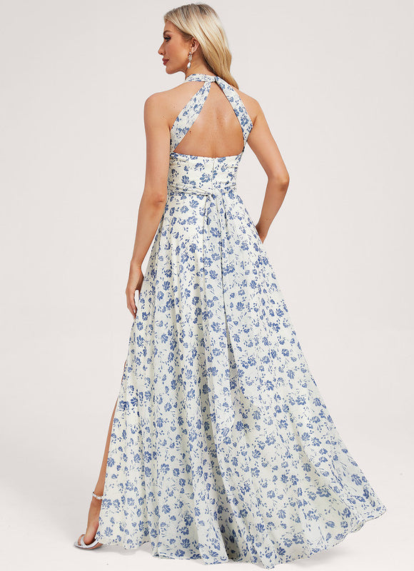 Robe de Soirée Bordeaux Fluide - gallery 4