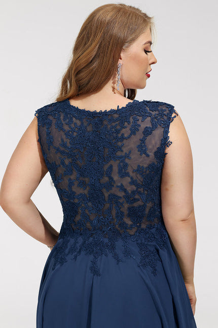 Robe de Soirée Longue Noire Et Blanche Dentelle Mousseline - gallery 7
