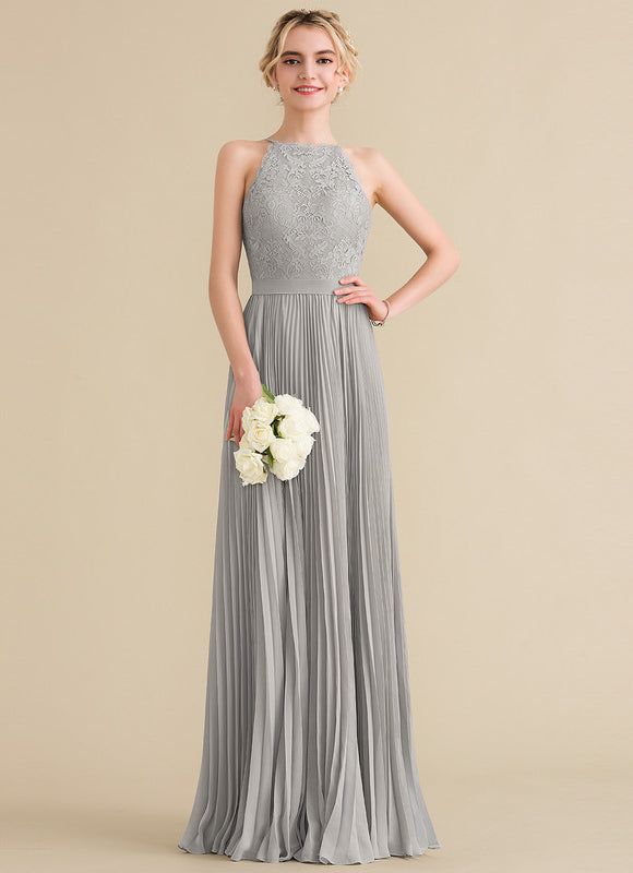 Robe de Soirée Gris Éthéré Plissé - gallery 8