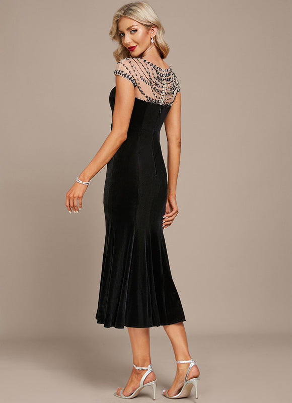 Robe de Soirée Velours Éclat Noir - gallery 4