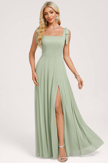 Robe de Soirée Vert Douceur Chic