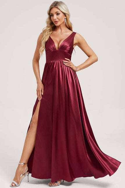 Robe de Soirée Dorée Fluide - gallery 2